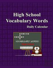 Whimsy Word Search, High School Vocabulary Words - Daily Calendar - In Asl