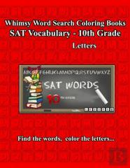 Whimsy Word Search, Sat Vocabulary - 10th Grade