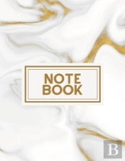White And Gold Granite Swirl Notebook