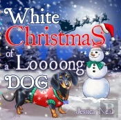 White Christmas Of A Loooong Dog