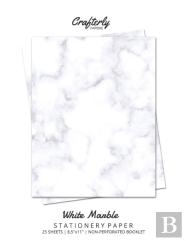 White Marble Stationery Paper