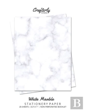 White Marble Stationery Paper