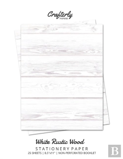 Bertrand.pt - White Rustic Wood Stationery Paper