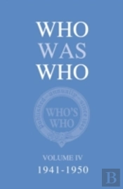 Who Was Who Vol Iv 1941-1950