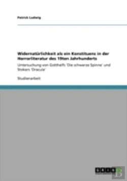 Bertrand.pt - Widernaturlichkeit Als Ein Konstituens In Der Horrorliteratur  Des 19ten Jahrhunderts