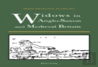 Widows In Anglo-Saxon And Medieval Britain