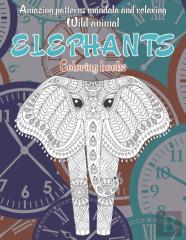 Wild Animal Coloring Books - Amazing Patterns Mandala And Relaxing - Elephants