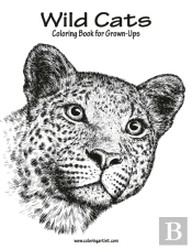 Wild Cats Coloring Book For Grown-Ups 1