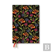 Wild Flowers (Playful Creations) Midi 12-Month Day-At-A-Time Softcover Flexi Dayplanner 2025 (Elastic Band Closure)