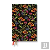 Wild Flowers (Playful Creations) Mini 18-Month Horizontal Hardback Dayplanner 2025 (Elastic Band Closure)