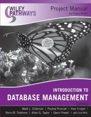 Wiley Pathways Introduction To Database Management, Project Manual