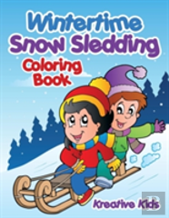Wintertime Snow Sledding Coloring Book