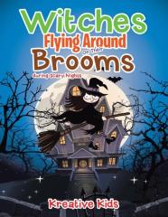 Witches Flying Around On Their Brooms During Scary Nights