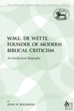 Bertrand.pt - W.M.L. De Wette, Founder Of Modern Bibli