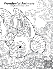 Wonderful Animals Coloring Book For Grown-Ups 1, 2 & 3