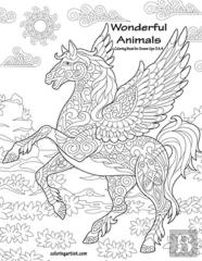 Wonderful Animals Coloring Book For Grown-Ups 3 & 4