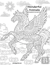 Wonderful Animals Coloring Book For Grown-Ups 3 & 4