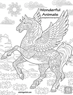 Bertrand.pt - Wonderful Animals Coloring Book For Grown-Ups 3 & 4