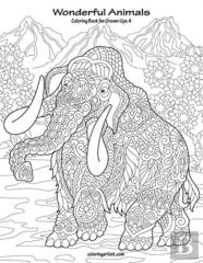 Wonderful Animals Coloring Book For Grown-Ups 4