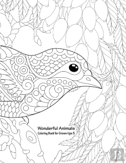 Bertrand.pt - Wonderful Animals Coloring Book For Grown-Ups 5