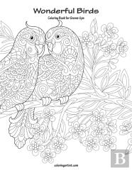 Wonderful Birds Coloring Book For Grown-Ups 1