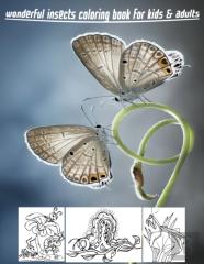 Wonderful Insects Coloring Book For Kids & Adults