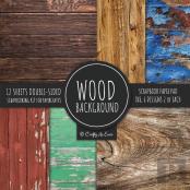Wood Background Scrapbook Paper Pad 8x8 Scrapbooking Kit For Papercrafts, Cardmaking, Diy Crafts, Rustic Texture Design, Multicolor