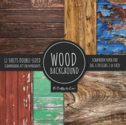 Bertrand.pt - Wood Background Scrapbook Paper Pad 8x8 Scrapbooking Kit For Papercrafts, Cardmaking, Diy Crafts, Rustic Texture Design, Multicolor