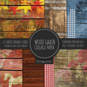 Wood Grain Collage Paper For Scrapbooking Photo Art