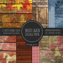 Bertrand.pt - Wood Grain Collage Paper For Scrapbooking Photo Art