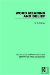 Word Meaning And Belief