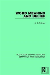 Word Meaning And Belief