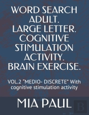 Word Search Adult. Large Letter.  Cognitive Stimulation Activity.  Brain Exercise.
