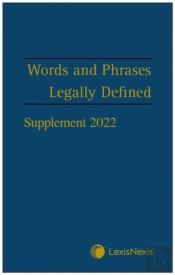 Words And Phrases Legally Defined 2022 Supplement