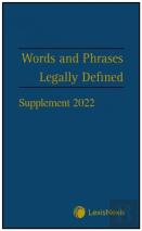 Words And Phrases Legally Defined 2023 Supplement