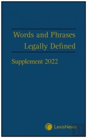 Words And Phrases Legally Defined 2023 Supplement