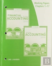Working Papers, Chapters 1-17 For Warren/Jonick/Schneider'S Accounting,  28th And Financial Accounting, 16th