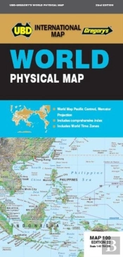 World Physical Map 100 22nd Ed