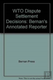 Wto Dispute Settlement Decisions