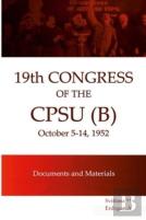 Xix Congress Of The Cpsu (B) Documents And Materials
