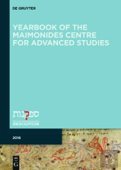 Yearbook Of The Maimonides Centre For Advanced Studies. 2016