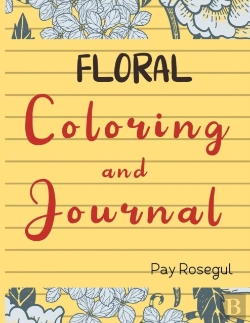 Bertrand.pt - Yellow Floral Coloring And Journal.  Coloring And Journal  Book. Size 8.5