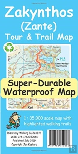 Bertrand.pt - Zakynthos (Zante) Tour & Trail Super-Durable Map