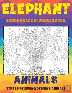 Bertrand.pt - Zendangle Coloring Books - Animals - Stress Relieving Designs Animals - Elephant