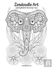 Zendoodle Art Coloring Book For Grown-Ups 1 & 2