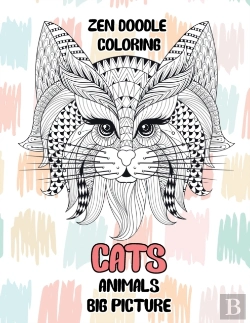 Bertrand.pt - Zendoodle Coloring Big Picture - Animals - Cats
