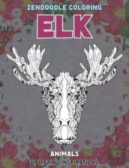 Zendoodle Coloring Uplifting Inspirations - Animals - Elk