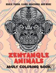 Zentangle Animals - Adult Coloring Book - Koala, Panda, Llama, Anaconda, And More