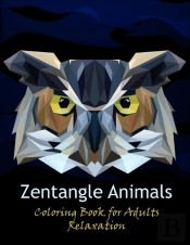 Zentangle Animals Coloring Book For Adults Relaxation