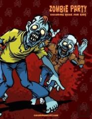 Zombie Party Coloring Book For Kids